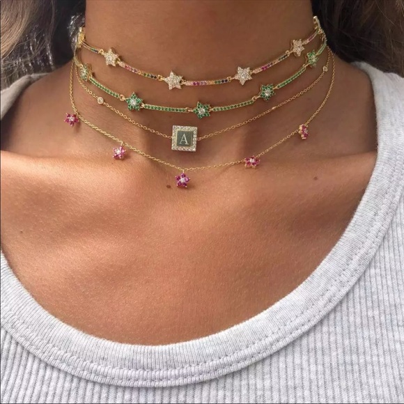 star /& rainbow choker